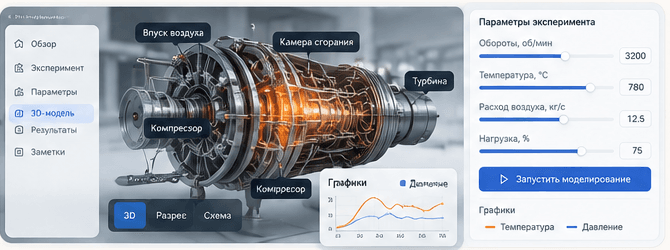 Virtual Lab — визуализация интерфейса